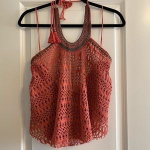 Free People Crocheted Halter Top